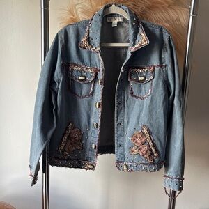 Mary Frances Blue Embellished Jean Jacket